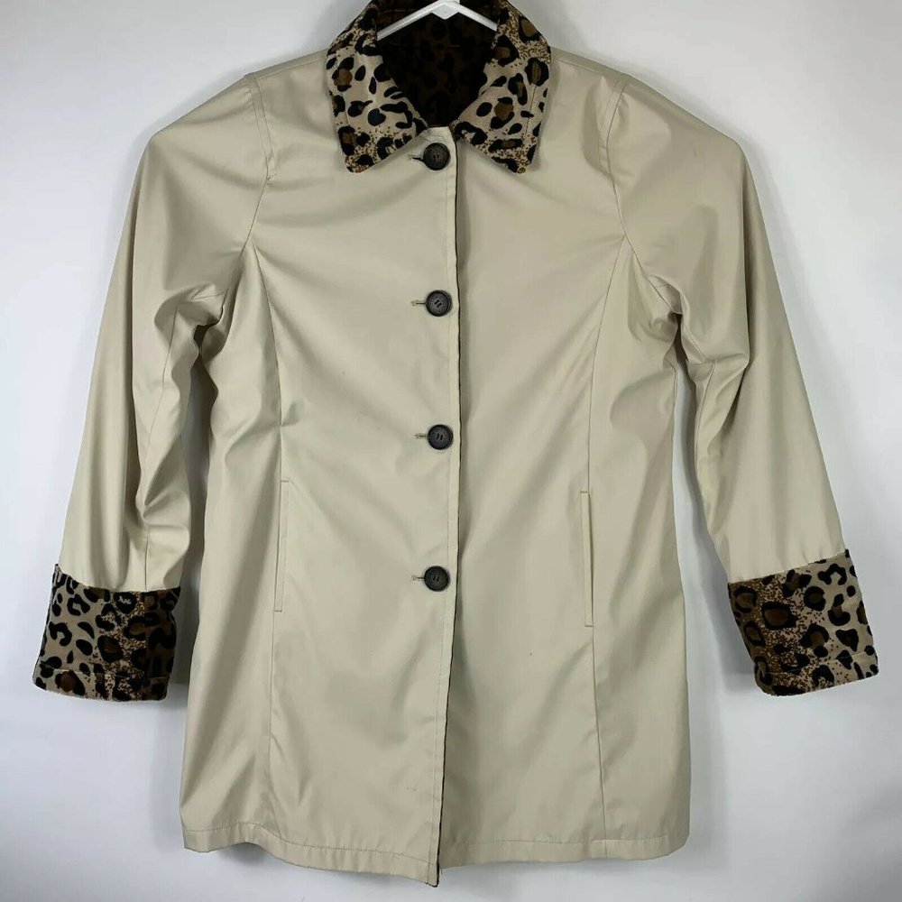 Dennis Basso Reversible Water Resistant Coat Wm M